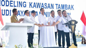 Jokowi Resmikan Model Kawasan Tambak Budi Daya Ikan…