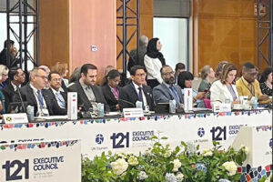 bertemu dengan sejumlah perwakilan negara peserta Executive Council UN Tourism Meeting di Barcelona, Spanyol