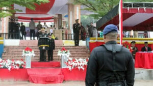 Polres Kabupaten Kepulauan Aru merayakan HUT Bhayangkara ke-78 di Lapangan Yos Sudarso Dobo