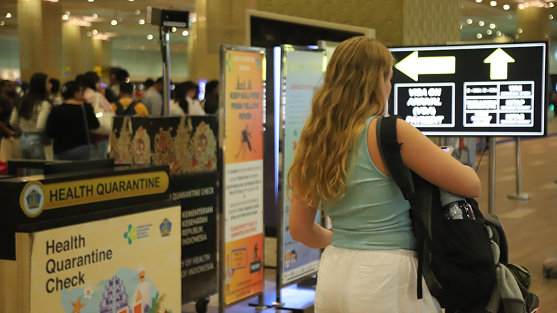 Badung Thermal Scanner di Gate Internasional