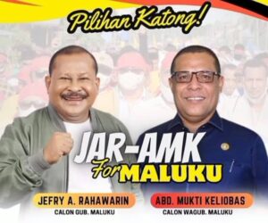 Pasangan Calon Jeffry Apoly Rahawarin dan Abdul Mukti Keliobas.