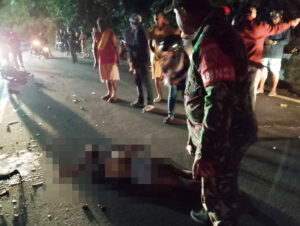 Tabrakan motor dan mobil di desa Suli, dua orang meninggal dunia