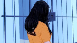 ilustrasi wanita ditangkap polisi