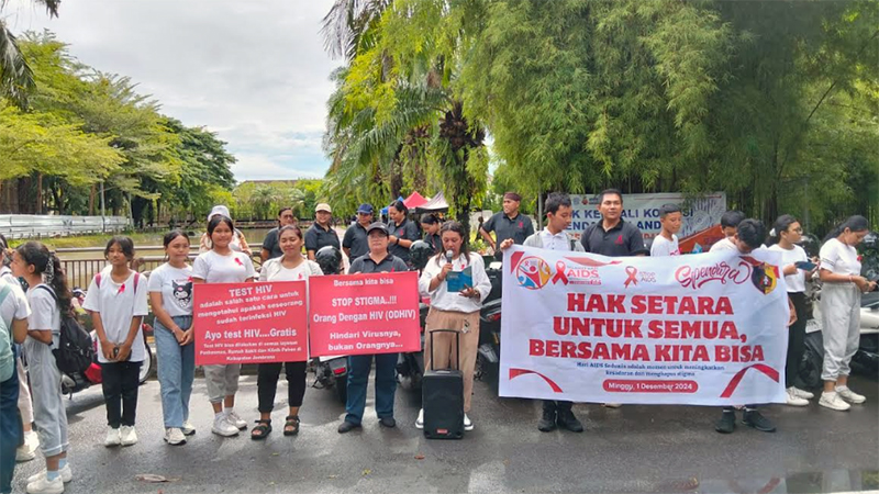 peringatan hari aids sedunia di jembrana