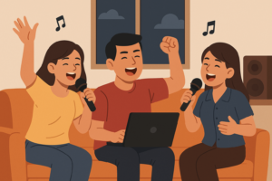 Ilustrasi karaoke