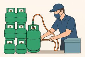 Ilustrasi mengoplos gas