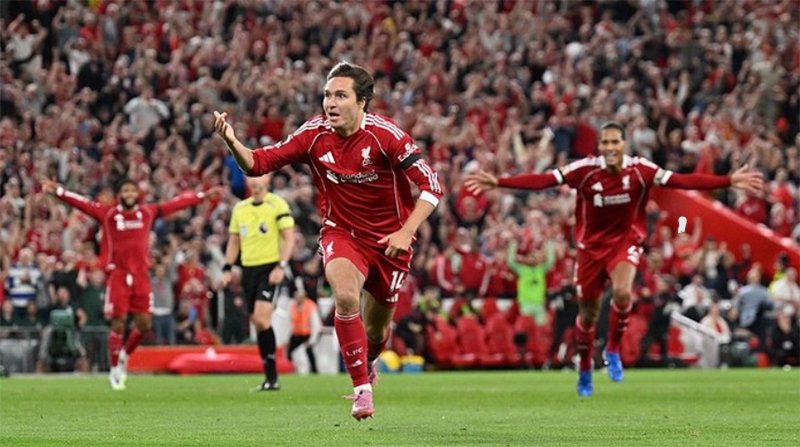 Liverpool Awali Liga Inggris 2025/26 dengan Pesta Gol 4-2 atas Bournemouth di Anfield