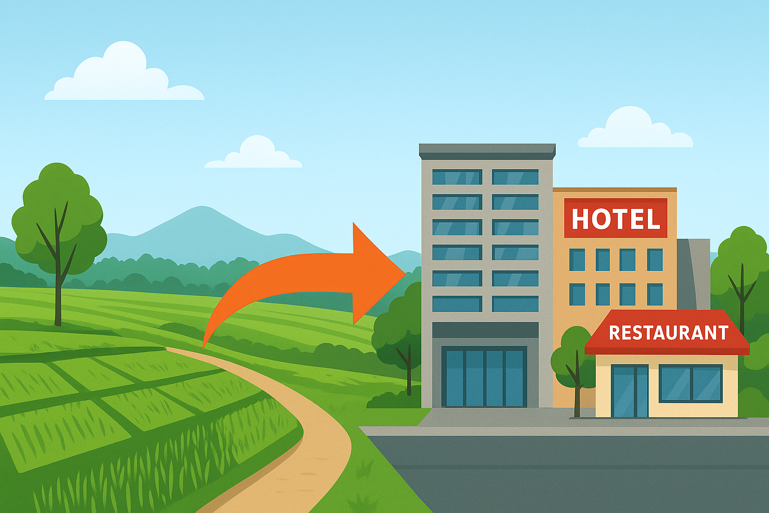 Ilustrasi alih fungsi lahan