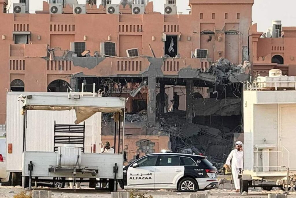 Dampak serangan Israel di Doha, Qatar pada Selasa (9/9/2025).