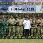 Bupati Wayan Adi Arnawa saat Pembukaan TNI Manunggal Membangun Desa Ke-126 di wilayah Kodim 1611/Badung, bertempat di Lapangan Desa Taman, Kecamatan Abiansemal, Rabu (8/10). (Foto: Humas Badung)