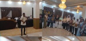 Wali Kota Tual, H. Akhmad Yani Renuat, S.Sos., M.Si. M.H menyampaikan sambutan pada puncak acara Festival Pesona Meti Kei (FPMK) 2025.