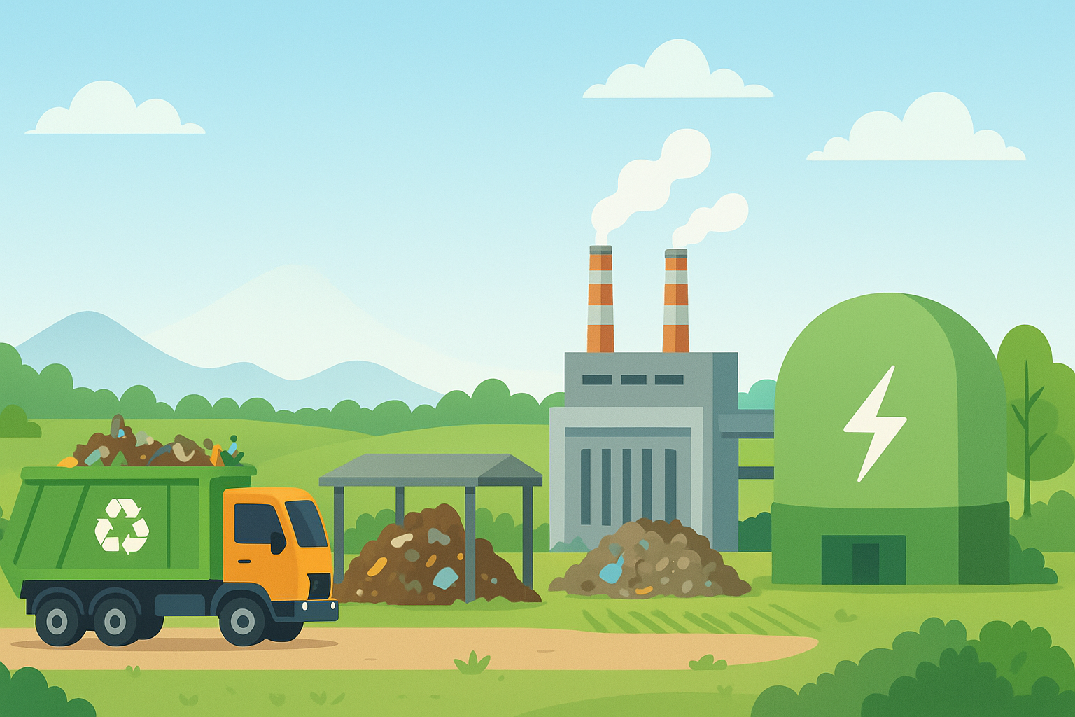 Ilustrasi energi hijau