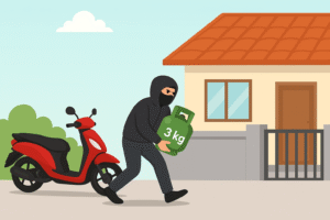Ilustrasi pencurian tabung gas