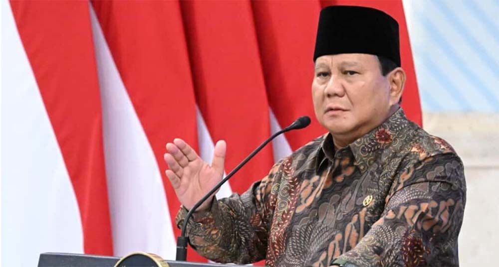 Presiden Prabowo Subianto memimpin Sidang Kabinet Paripurna dalam rangka memperingati satu tahun pemerintahan Kabinet Merah Putih di Istana Negara, Jakarta, pada Senin, 20 Oktober 2025.