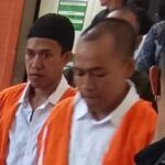 Para terdakwa kasus pembunuhan penjaga vila di Jalan Gurita, Sesetan Denpasar