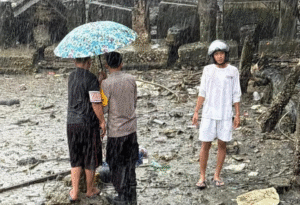 Lokasi penemuan Jasad seorang anak perempuan berusia 11 tahun di pantai Desa Poka.