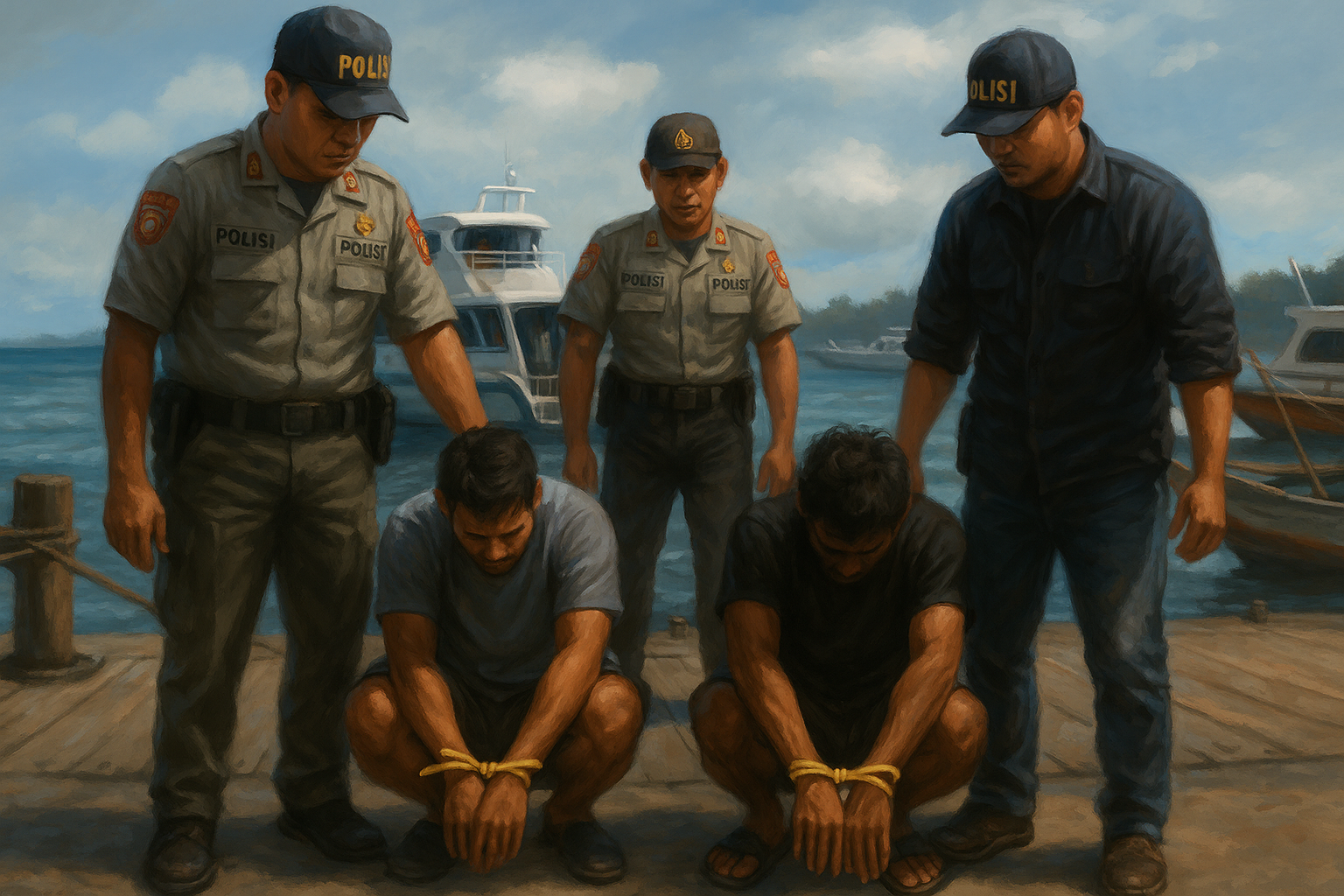 Ilustrasi sopir pariwisata mencuri