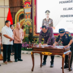 Wabup Bagus Alit Sucipta menghadiri sekaligus memberikan paraf naskah MoU dan PKS di Gedung Wiswa Sabha, Kantor Gubernur Bali, Rabu (17/12).