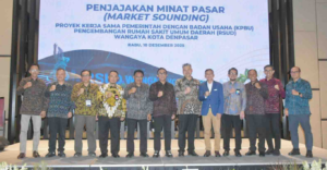 Wali Kota Denpasar I Gusti Ngurah Jaya Negara bersama Ketua DPRD Kota Denpasar I Gusti Ngurah Gede menghadiri Penjajakan Minat Pasar (Market Sounding) KPBU Pengembangan RSUD Wangaya di Jakarta, Rabu (10/12).