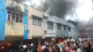 Lokasi kebakaran di pasar Batumerah, Kota Ambon.