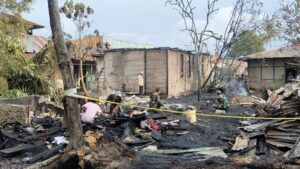 Lokasi kebakaran di Jalan M.S Padede, Kota Bula, Kabupaten Seram Bagian Timur (SBT).