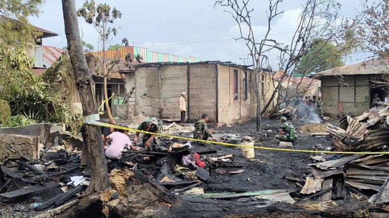Lokasi kebakaran di Jalan M.S Padede, Kota Bula, Kabupaten Seram Bagian Timur (SBT).