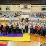 Bupati Wayan Adi Arnawa saat membuka Kejuaraan Karate Kushin Ryu M. Karate-Do Indonesia Badung di GOR Mengwi, Kabupaten Badung, Sabtu (17/1).