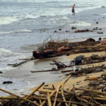 Sampah kiriman di Pantai Jerman