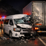 Ilustrasi kecelakaan mobil travel