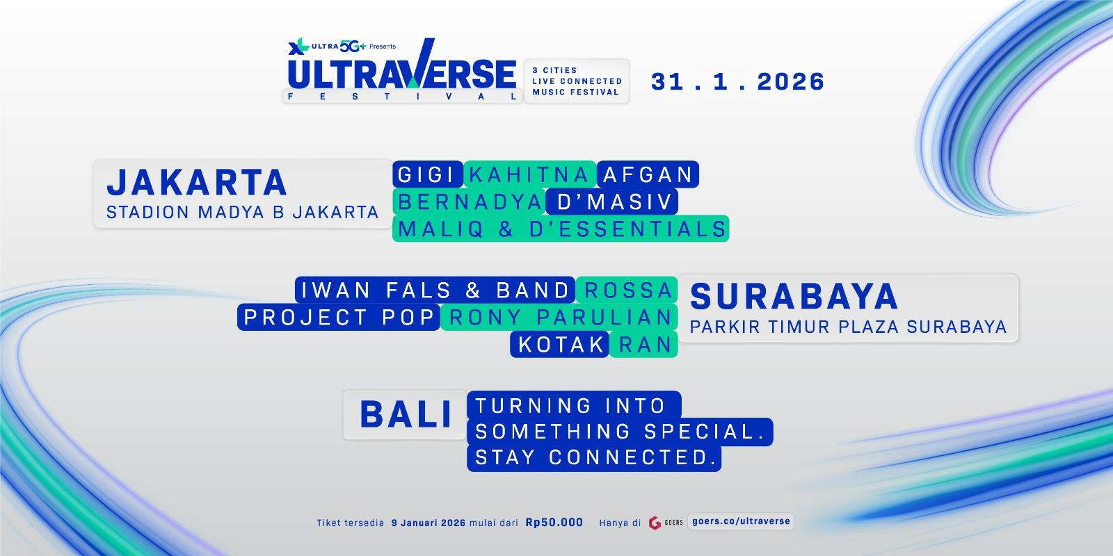 Ultraverse Festival 2026 Hadirkan Konser Serentak di Jakarta, Surabaya, dan Bali