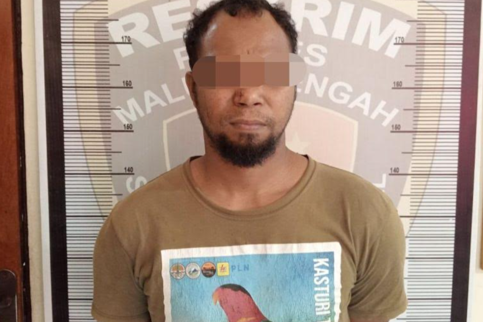 Ridick Wonder, terdakwa kasus penembakan seorang anggota polisi hingga meninggal dunia di Maluku Tengah (Malteng).