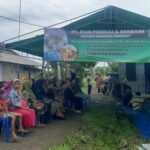 Suasana kegiatan bakti sosial PT KLIN dalam rangka nenyambut Bulan Ramadhan 1447 H, di Banjar Kelapa Balian Desa Pengambengan Kecamatan Negara, Jembrana Bali.