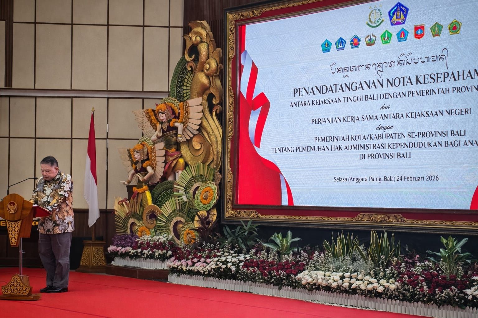 Kejati dan Pemprov Bali Teken MoU Pemenuhan Hak Administrasi Anak Terlantar