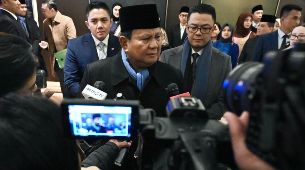 Presiden Prabowo memberikan keterangannya kepada wartawan di Washington DC, Amerika Serikat, pada Sabtu, 21 Februari 2026. Foto: BPMI Setpres/Cahyo