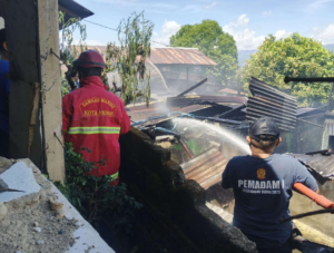 Lokasi kebakaran di RT 02/RW 07 Air Salobar Atas, Kecamatan Nusaniwe, Kota Ambon.