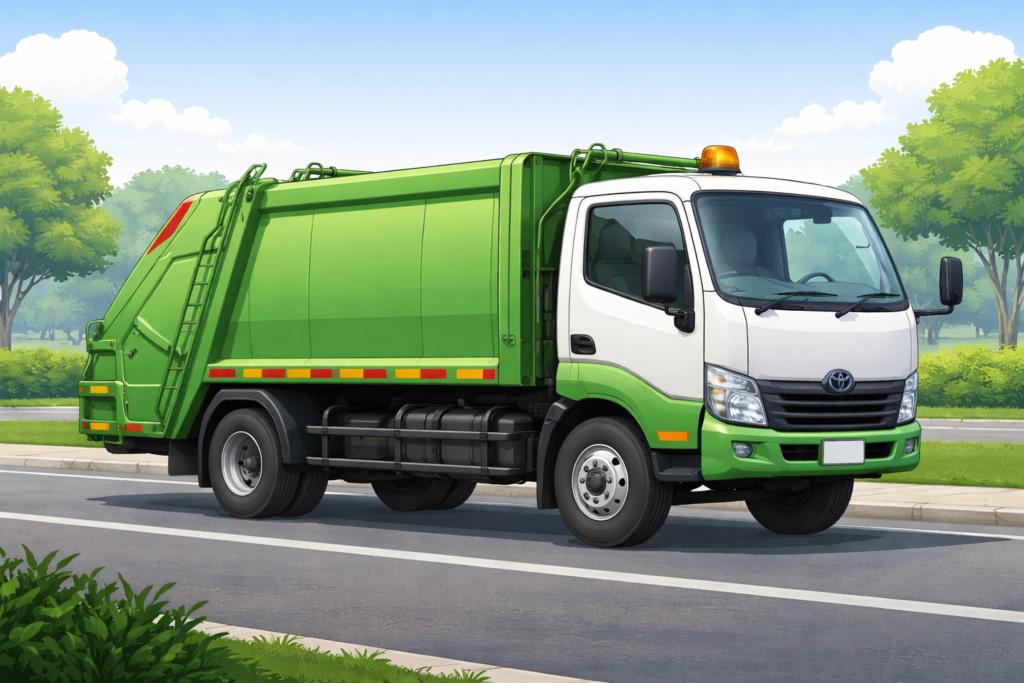 Ilustrasi truk sampah