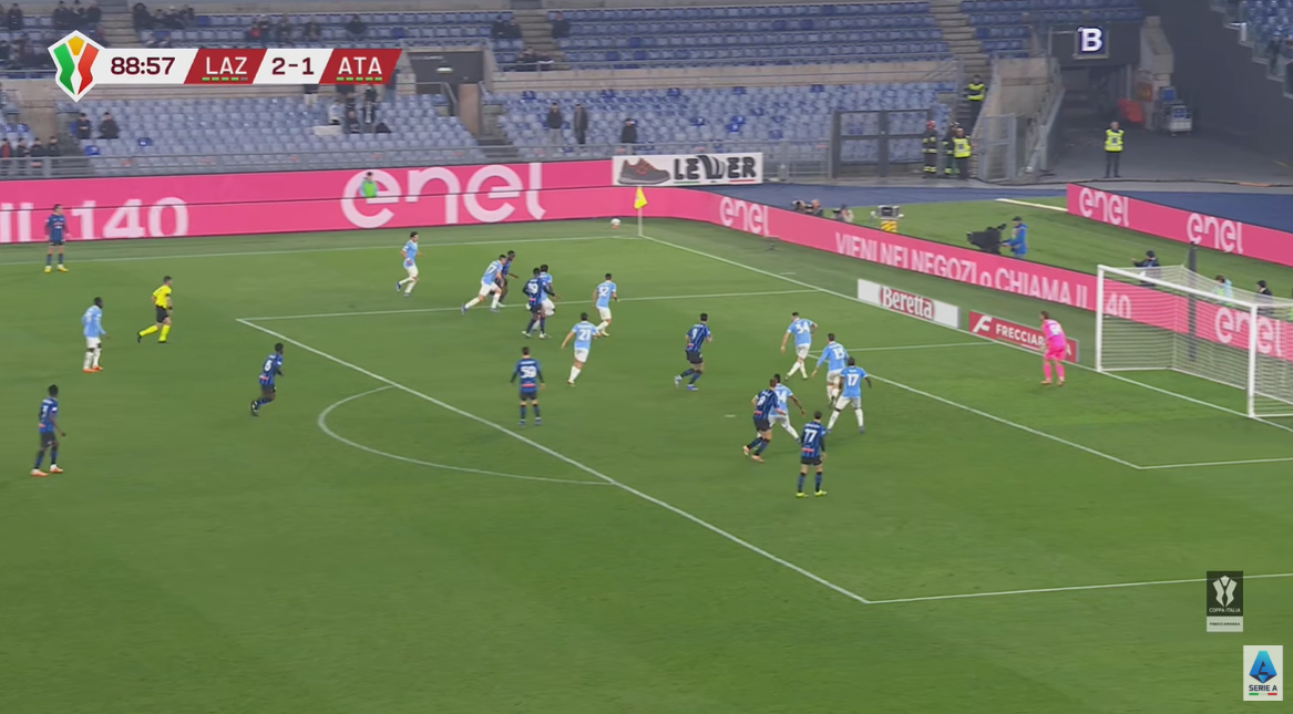 Duel panas tersaji di leg pertama semifinal Coppa Italia saat Lazio bermain imbang 2-2 melawan Atalanta di Stadio Olimpico, Kamis (5/3/2026) dini hari WIB. (Foto: Tangakapan layar kanal Youtube: