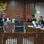 Suasana persidangan dugaan korupsi program digitalisasi pendidikan melalui pengadaan Chromebook di Pengadilan Tindak Pidana Korupsi (Tipikor) pada Pengadilan Negeri Jakarta Pusat, Selasa (10/3/2026).