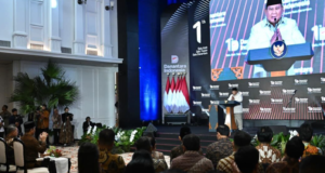 Presiden Prabowo Subianto menghadiri acara tasyakuran Hari Ulang Tahun (HUT) ke-1 Danantara Indonesia yang digelar di Wisma Danantara, pada Rabu, 11 Maret 2026.