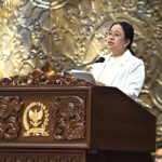 Ketua DPR RI, Puan Maharani, saat membacakan pidato dalam agenda Rapat Paripurna ke-15 Pembukaan Masa Persidangan IV Tahun Sidang 2025-2026 di Gedung Nusantara II, Senayan, Jakarta, Selasa (10/3/2026).