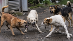 Ilustrasi anjing liar