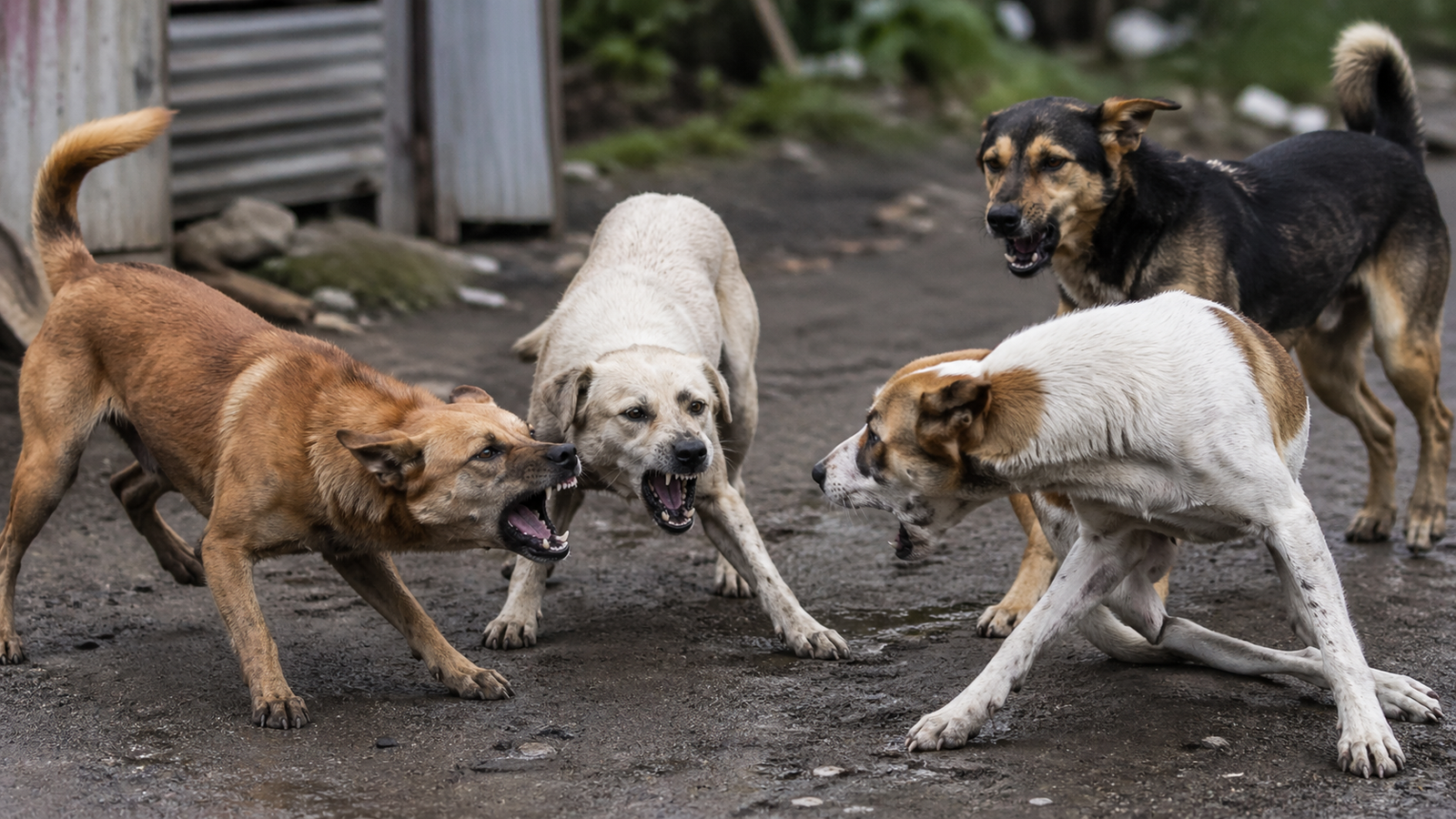 Ilustrasi anjing liar