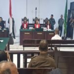 Mesias Victor Siahaya dalam ruangan persidangan, di Pengadilan Negeri Ambon.