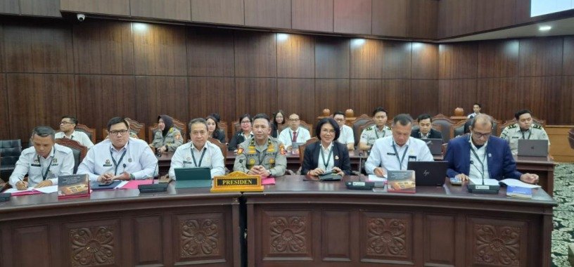 Tim Jaksa Pengacara Negara (JPN) menghadiri sidang pengujian Undang-Undang Kitab Undang-Undang Hukum Acara Pidana (KUHAP) Baru di Mahkamah Konstitusi pada Rabu (15/4/2026).