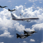 Pesawat Kepresidenan yang membawa Presiden Prabowo Subianto dari Pangkalan Udara Halim Perdanakusuma, Jakarta menuju Pangkalan Udara Adisutjipto, Kabupaten Sleman pada Kamis, 9 April 2026, mendapat pengawalan udara dari TNI AU.