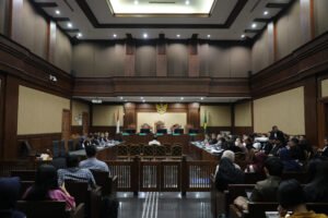 Sidang lanjutan perkara dugaan korupsi tata kelola minyak mentah di PT Pertamina digelar di Pengadilan Tindak Pidana Korupsi pada Pengadilan Negeri Jakarta Pusat, Selasa (7/4/2026).