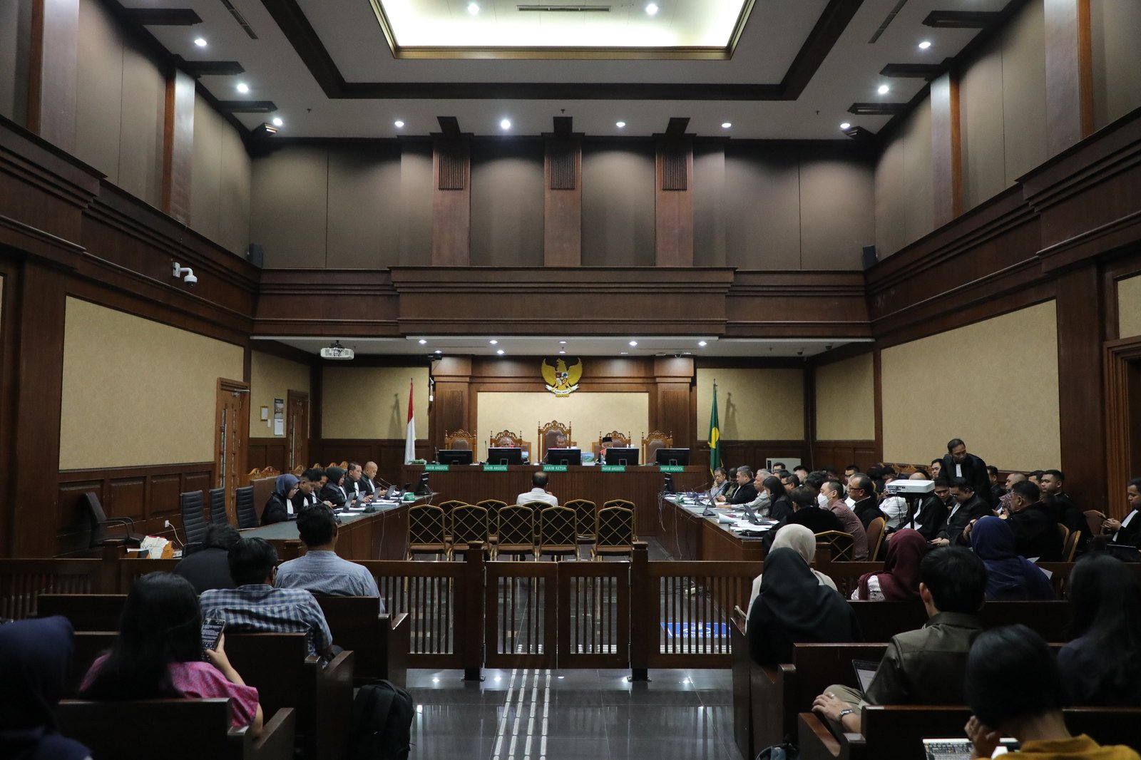 Sidang lanjutan perkara dugaan korupsi tata kelola minyak mentah di PT Pertamina digelar di Pengadilan Tindak Pidana Korupsi pada Pengadilan Negeri Jakarta Pusat, Selasa (7/4/2026).