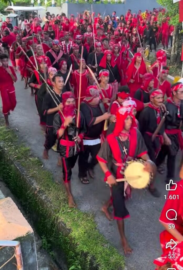 Suasana perayaan HUT Pattimura ke-209 berlangsung di Lapangan Merdeka Saparua, Kabupaten Maluku Tengah.
