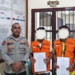 Dua Orang terduga pelaku penambang ilegal di amankan Polres Seram Bagian Barat.