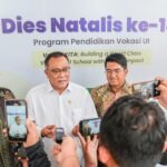 Menteri Lingkungan Hidup/Kepala Badan Pengendalian Lingkungan Hidup, Moh Jumhur Hidayat usai menyampaikan Orasi Ilmiah Program Vokasi Universitas Indonesia dalam rangka Dies Natalis ke-18 Pendidikan Vokasi UI di Depok, Senin (18/5/2026).